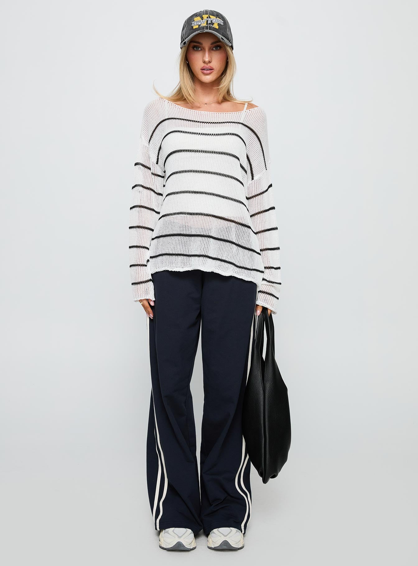 Alperton Knit Sweater Cream Stripe、mySite、solidvoid