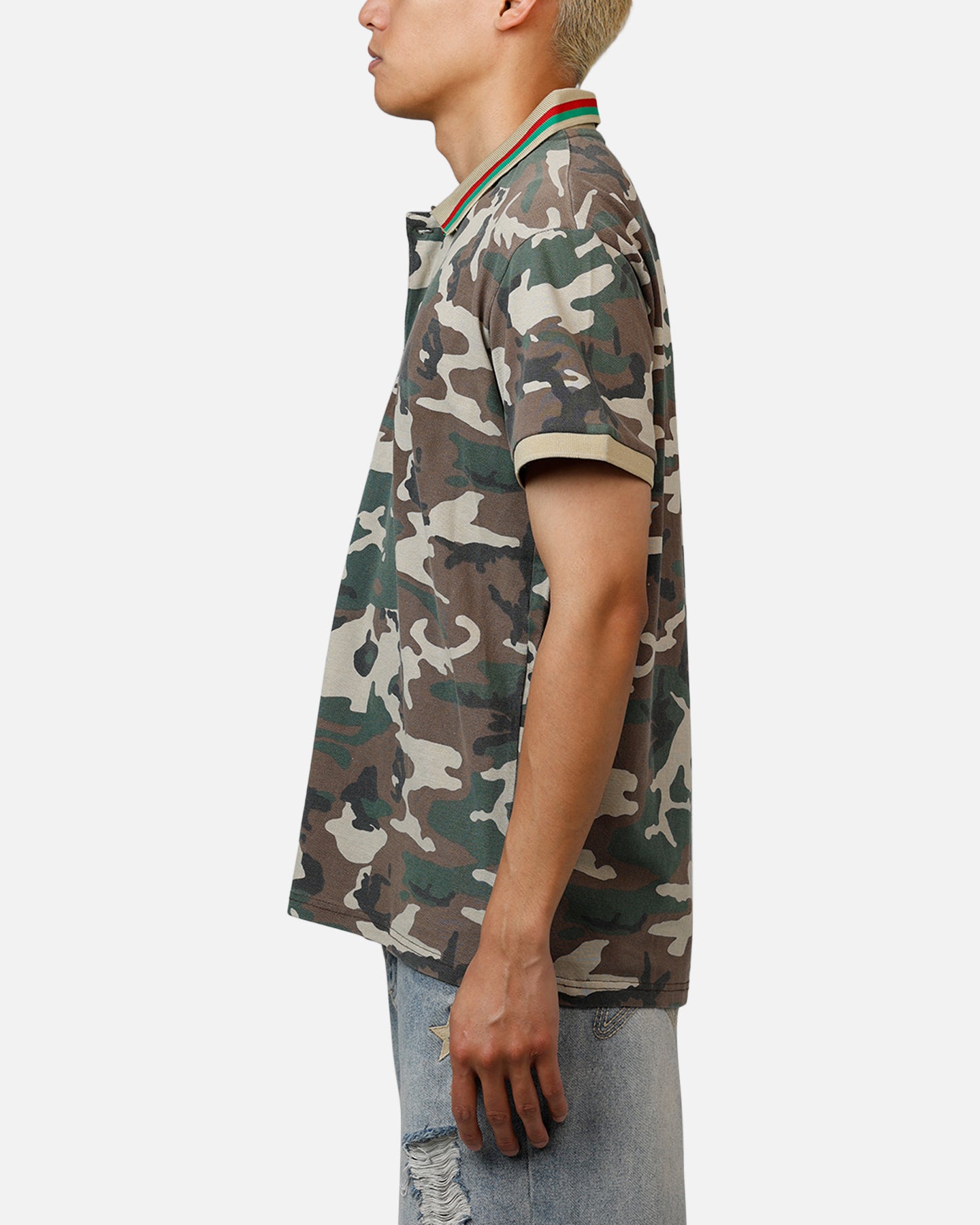 XXIII Printed Polo Shirt Washed Camo、mySite、zt4zffjzw