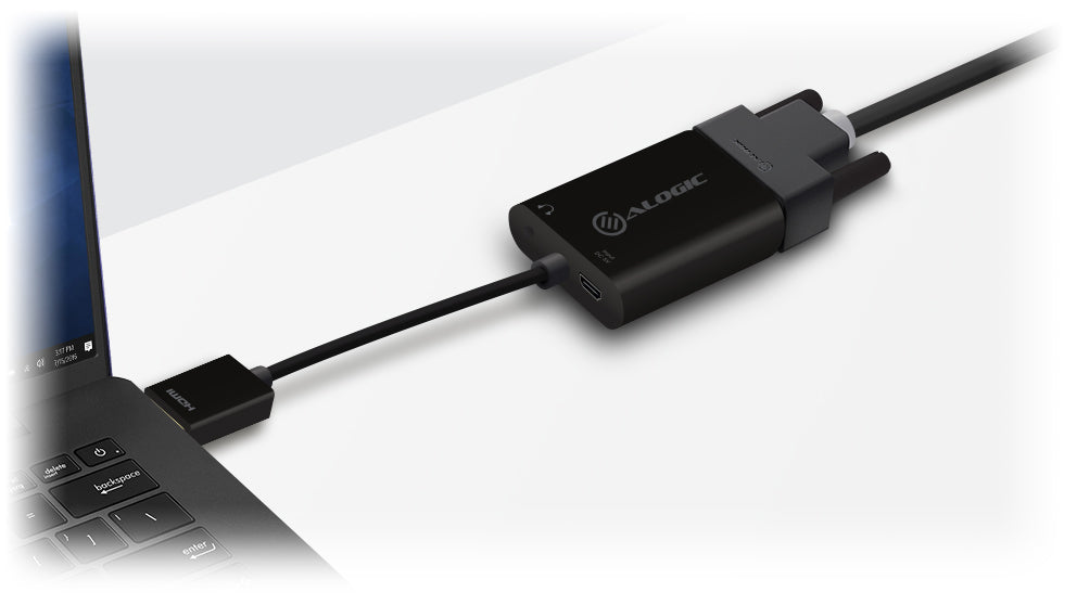 15cm HDMI to VGA Adapter With 3.5mm Audio - Male to Female (Full HD -1920 X 1080)、mySite、fannypackpong