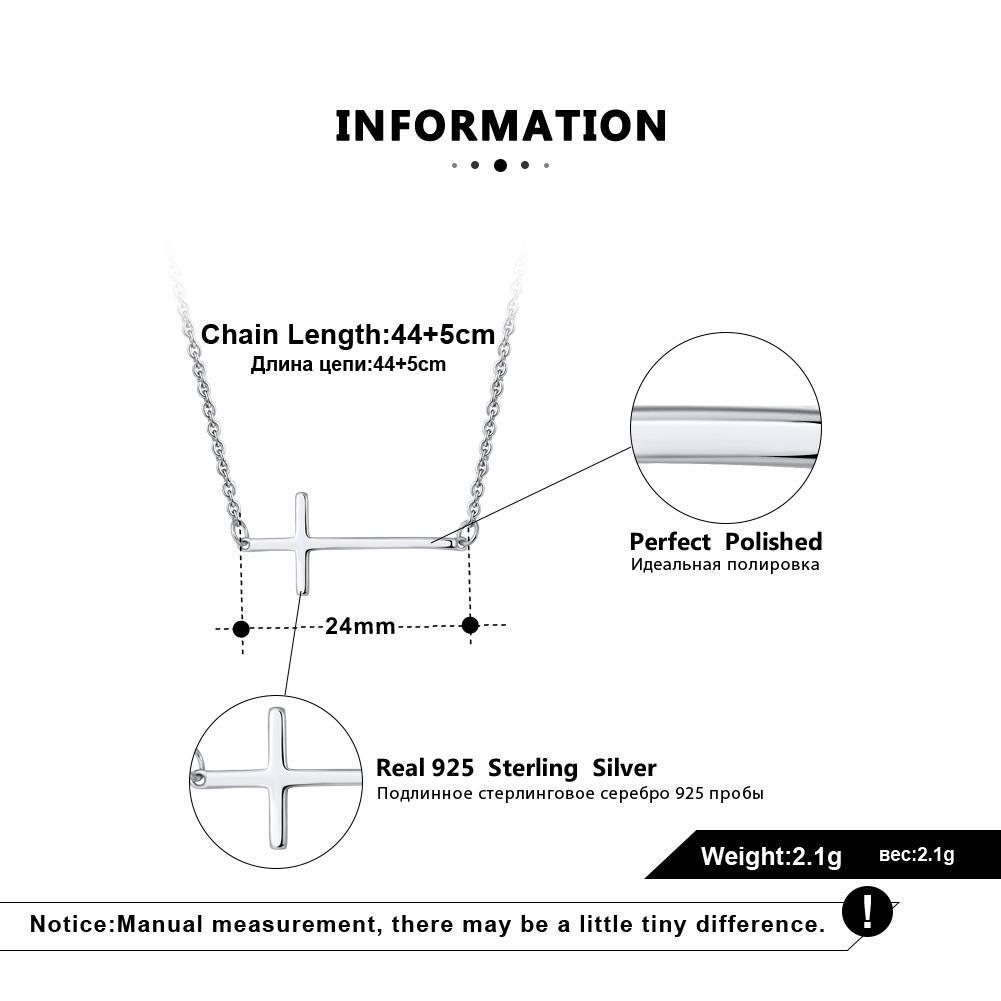 Sterling Silver Cross Necklace-Elegant Sideways Cross、mySite、g9winljtr