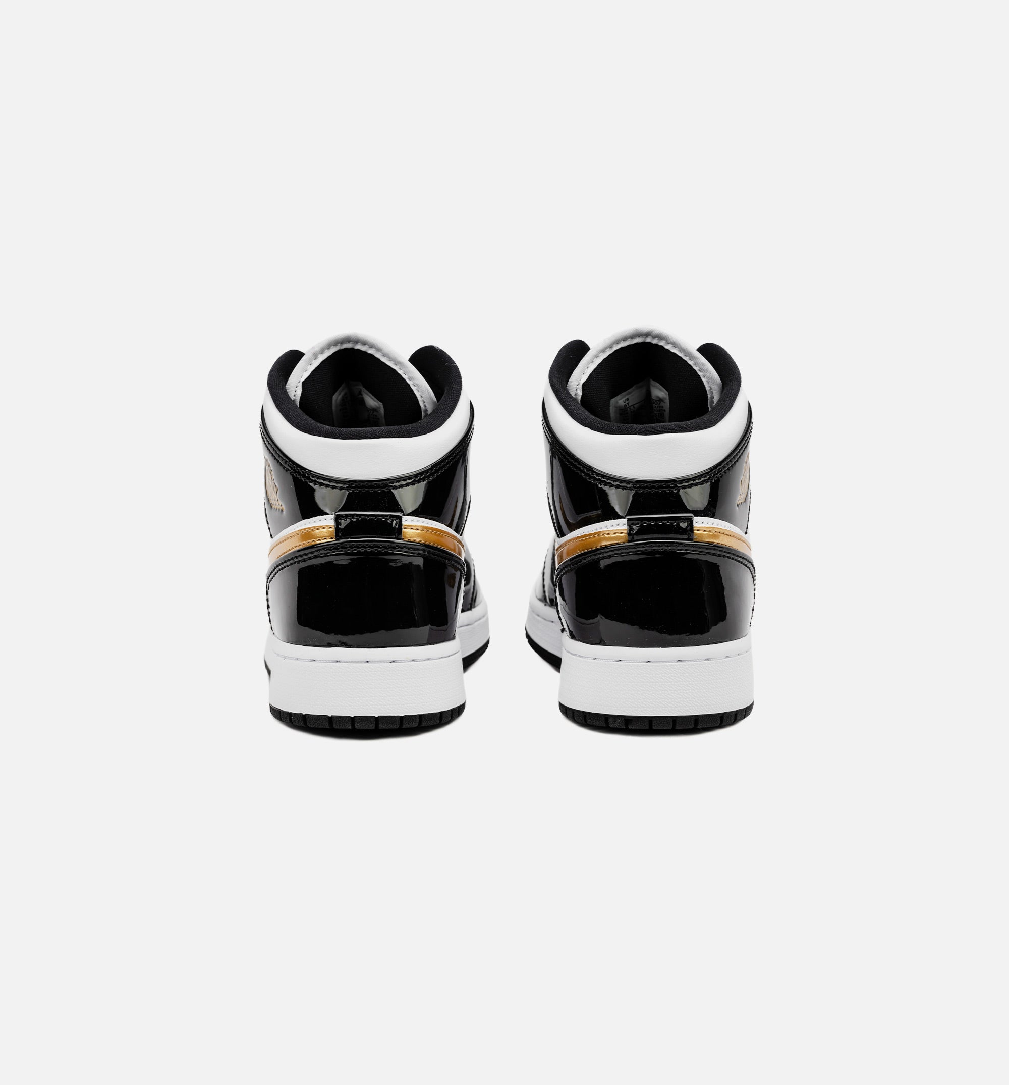 Air Jordan 1 Retro Mid SE Patent Black Gold Grade School Lifestyle Shoe - Black/Gold、mySite、dreamappss