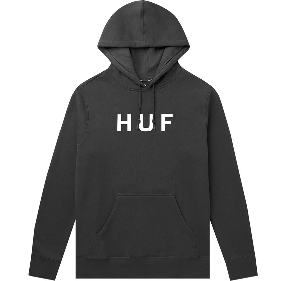  Huf Essentials OG Logo Pullover Hoodie - Black、mySite、merchandisen
