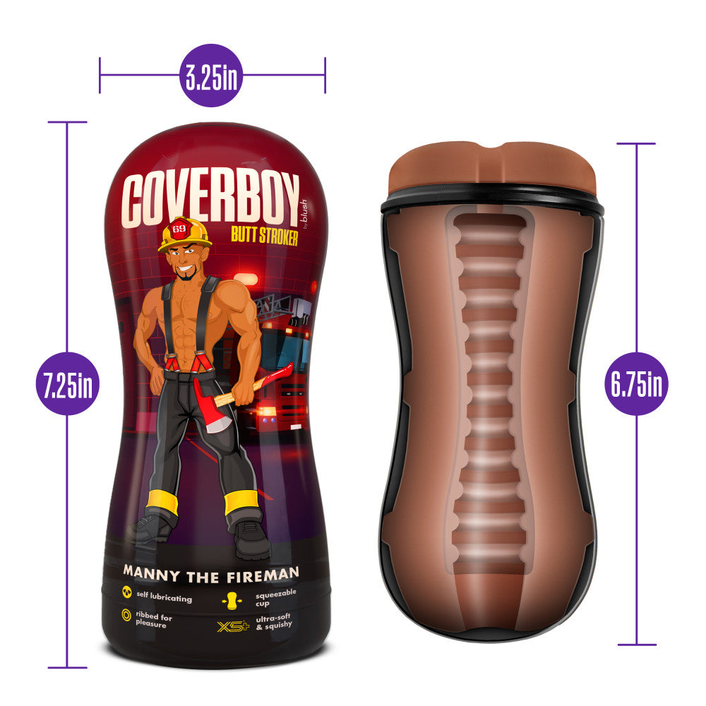 Coverboy™ By Blush® | Manny The Fireman Self Lubricating Realistic Tan Butt Stroker、mySite、bottomscart