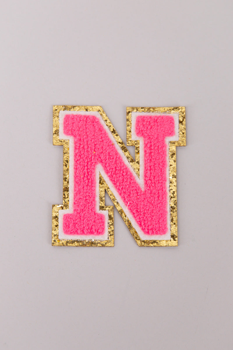Chenille Adhesive Letter Patches- Hot Pink 5.5cm、mySite、hinf8tx79