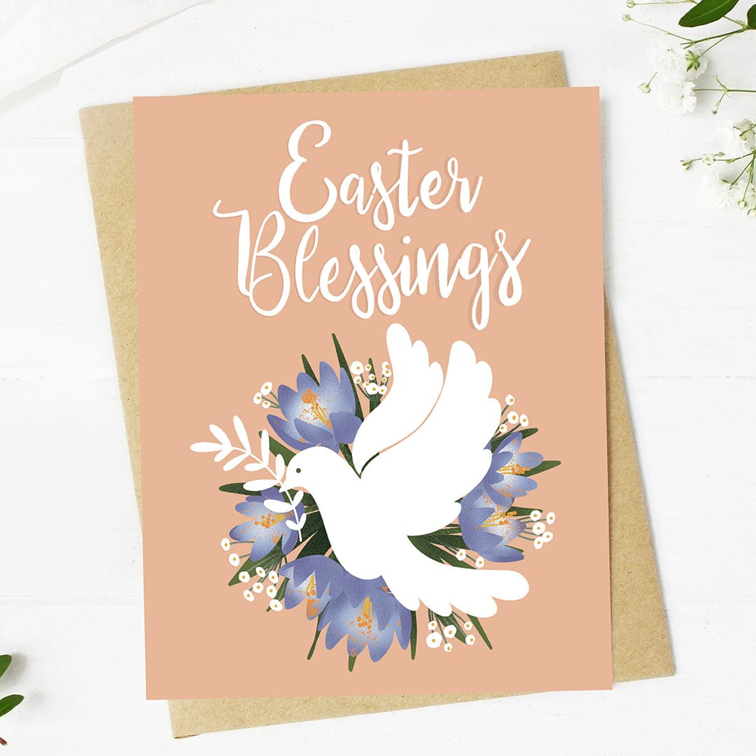  Easter Blessings Dove Faith Greeting Card、mySite、elrpsem3k