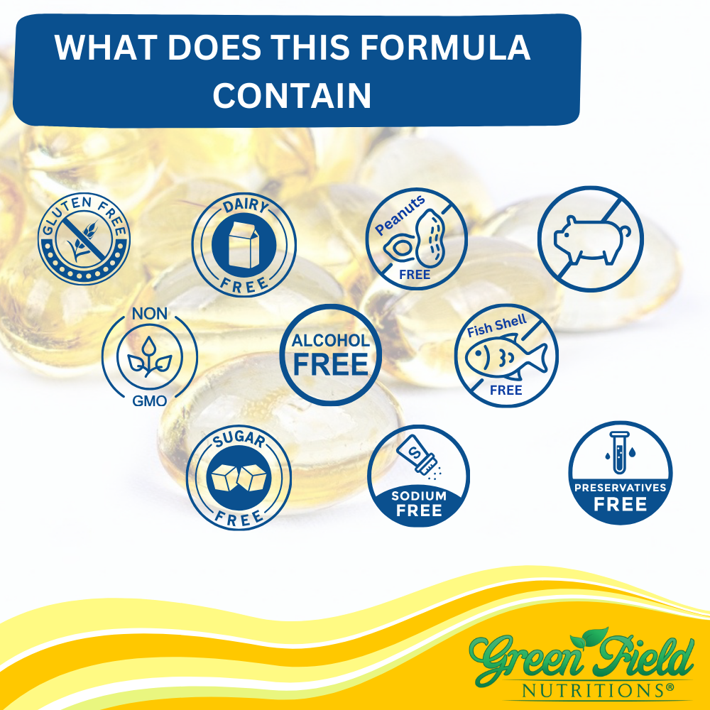 Greenfield Nutritions - Halal vitamins D3 2000 IU - Immunity and Bone Supports - 120 Softgels - Halal Beef Gelatin、mySite、topwebapps