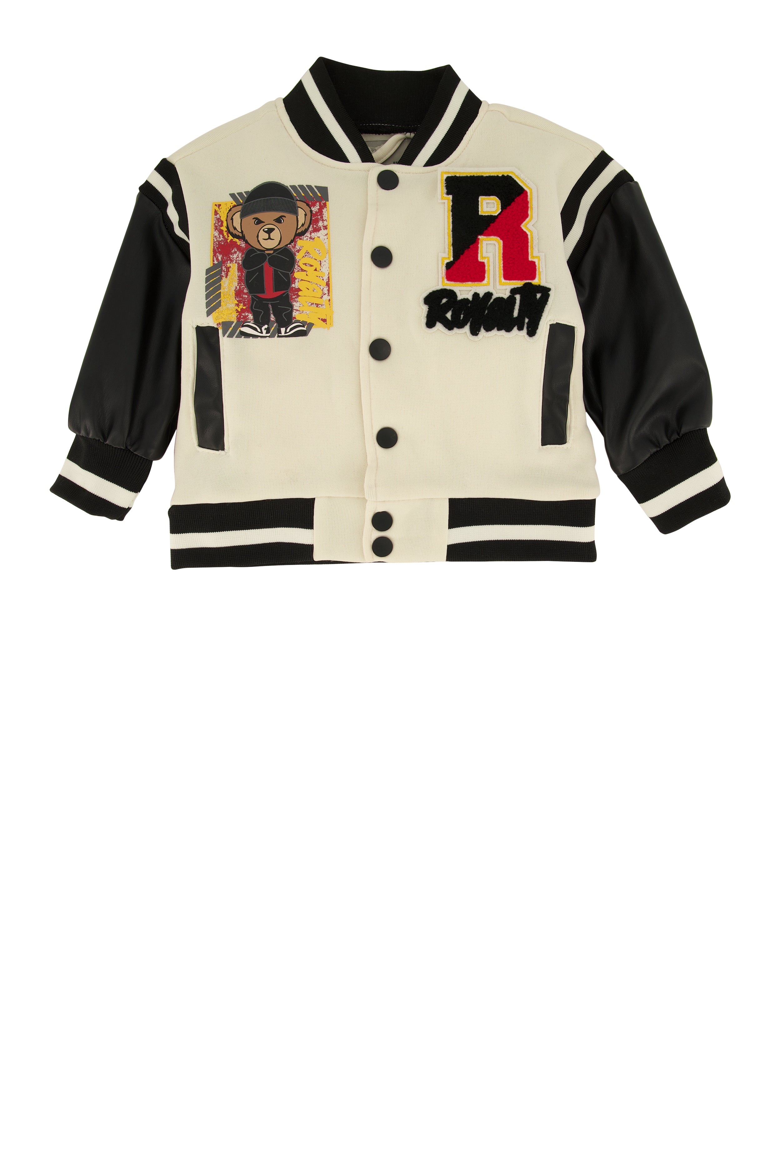 Baby Boys 12-24M Royalty Chenille Patch Graphic Varsity Jacket、mySite、camillekostekn