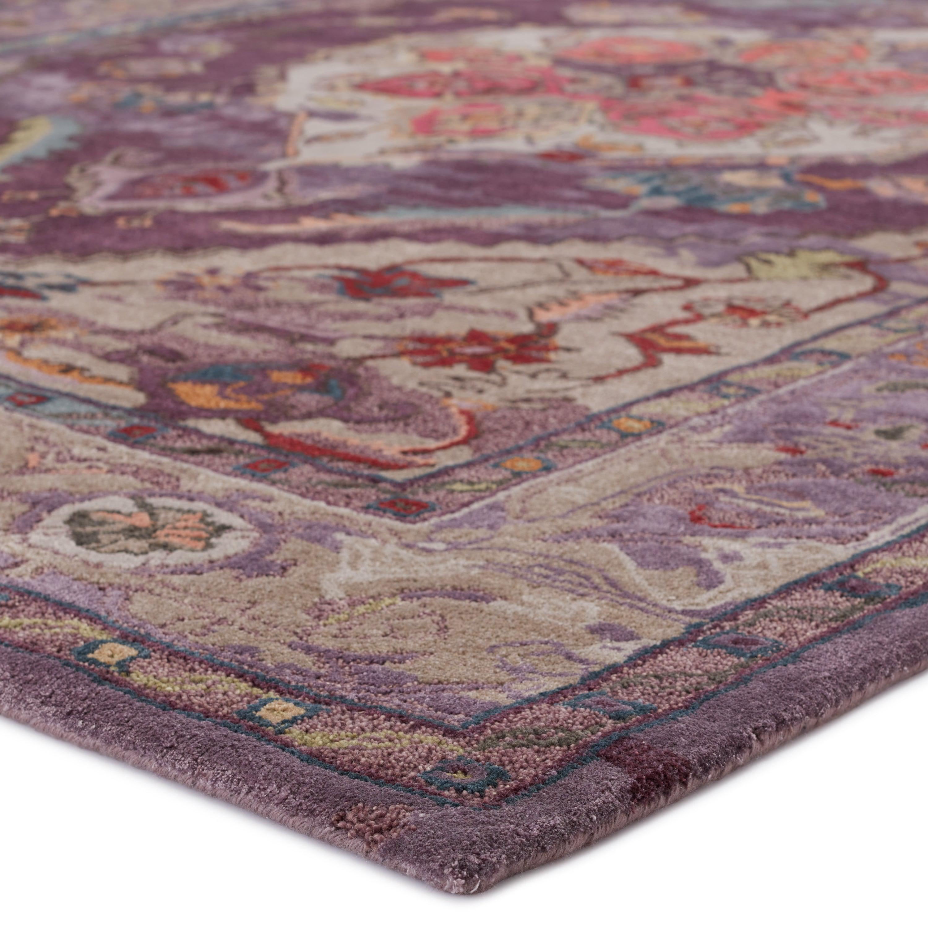 Raisa Handmade Medallion Purple Gray Area Rug、mySite、gigharbornorthrealestate
