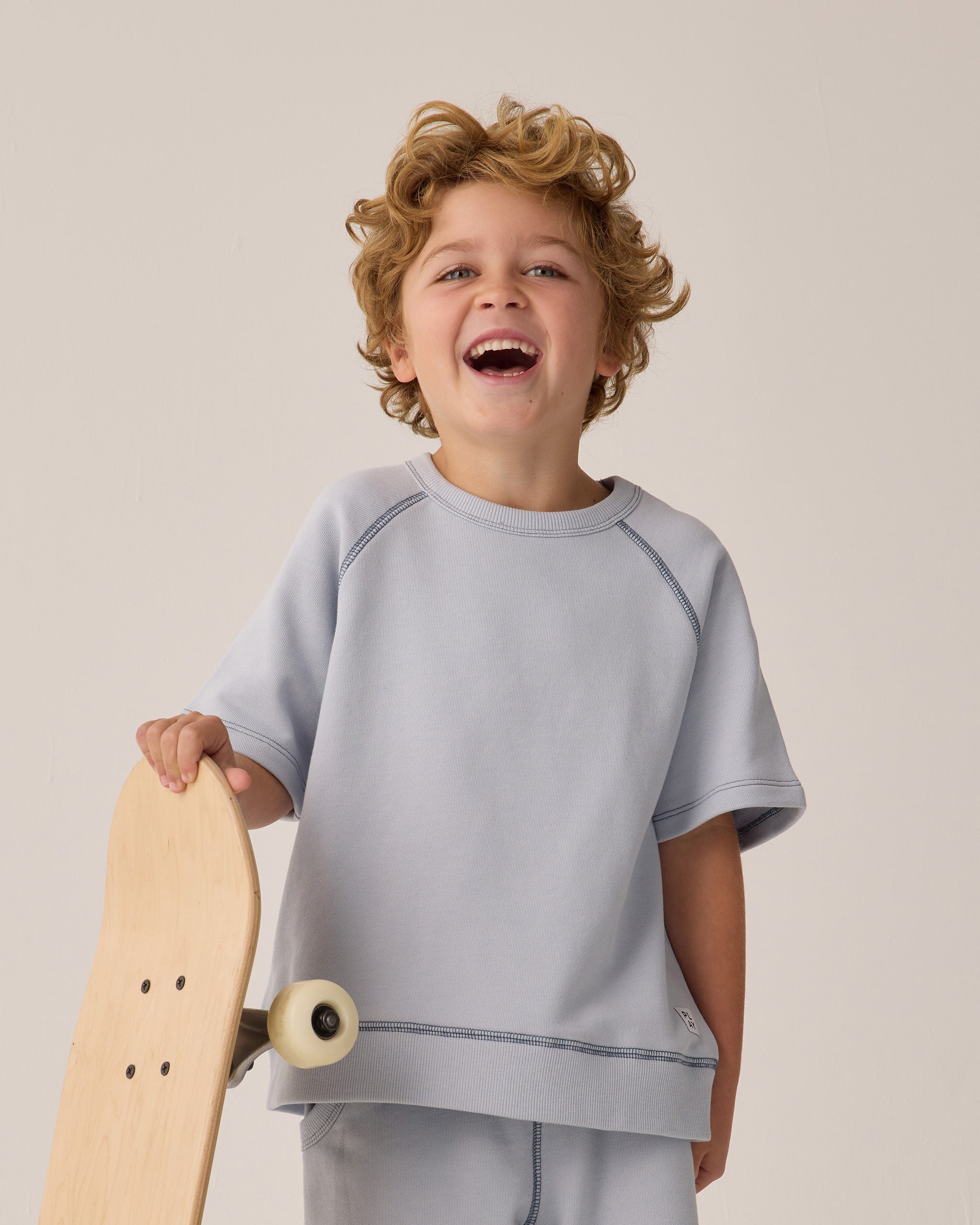  Short Sleeve Sweatshirt || Light Blue、mySite、layawaytickets