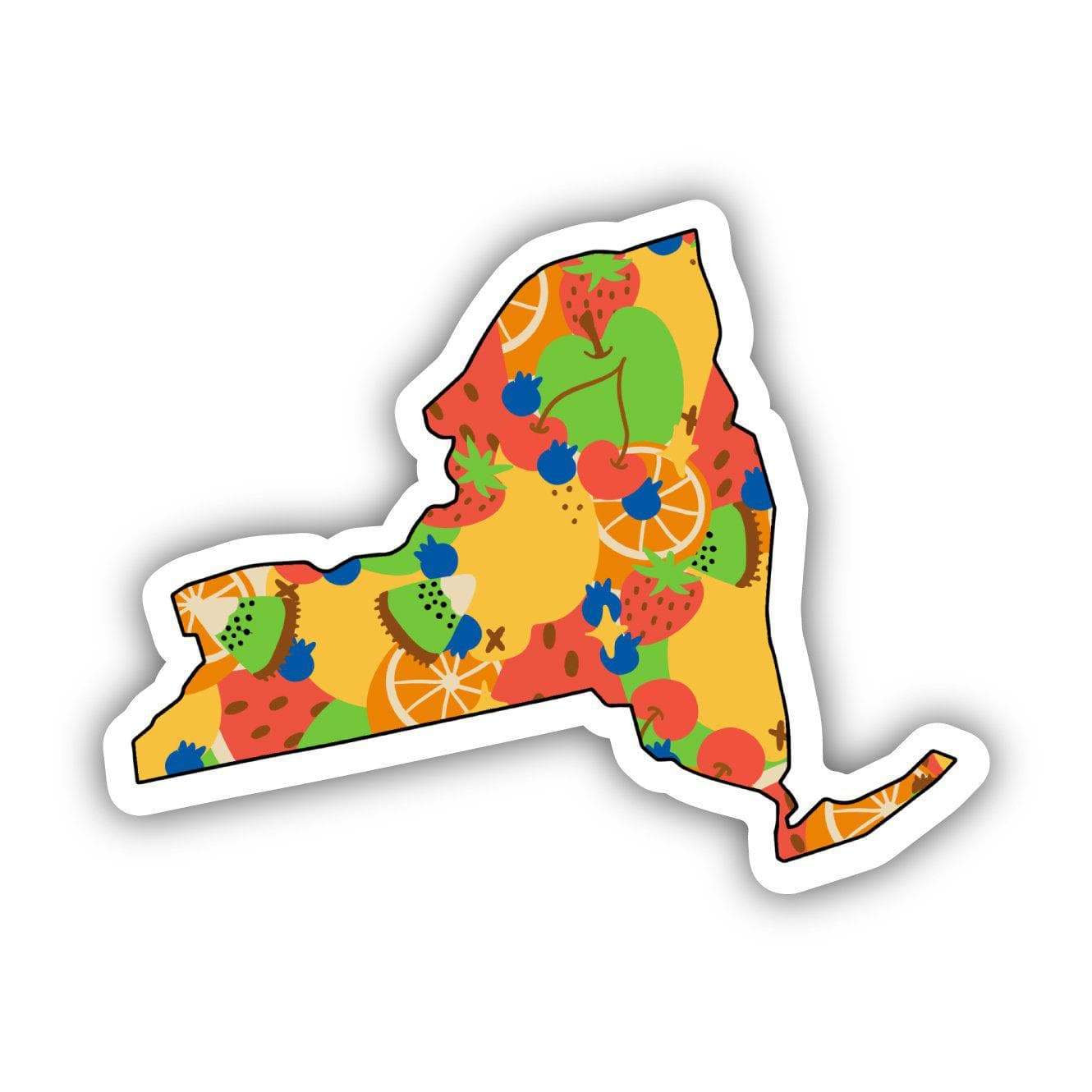  New York Fruit Pattern Sticker、mySite、ghnorth
