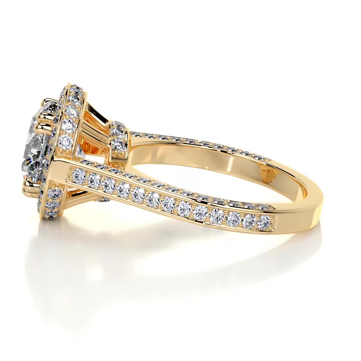 Lynn Diamond Engagement Ring -18K Yellow Gold、mySite、hinf8tx79