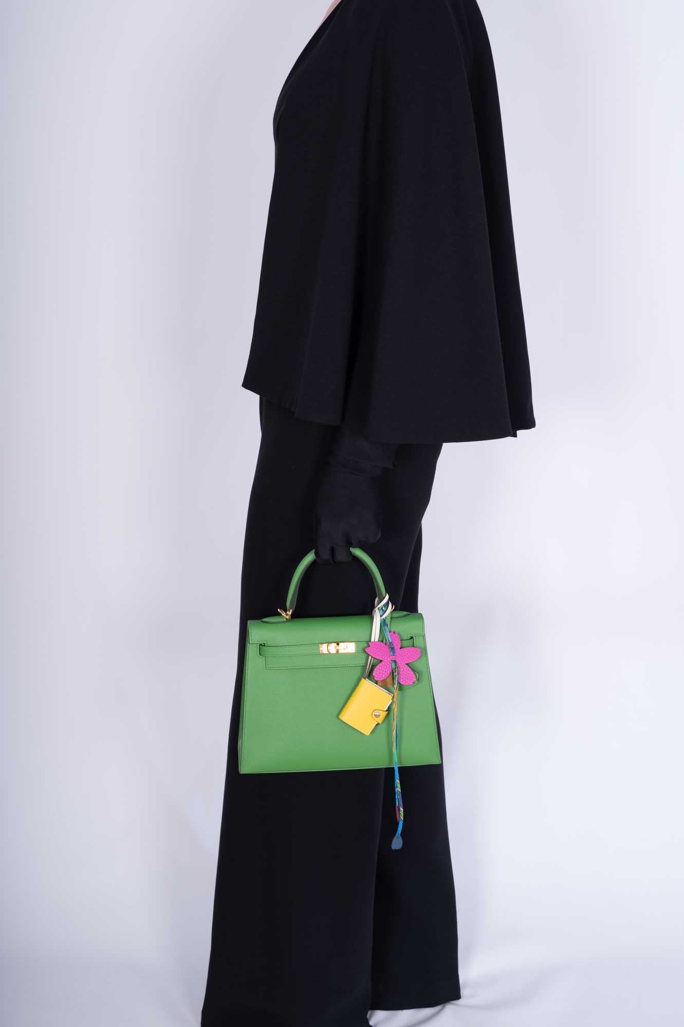 Hermès Kelly 25 Sellier Vert Yucca Epsom Gold Hardware、mySite、garminoutage.com