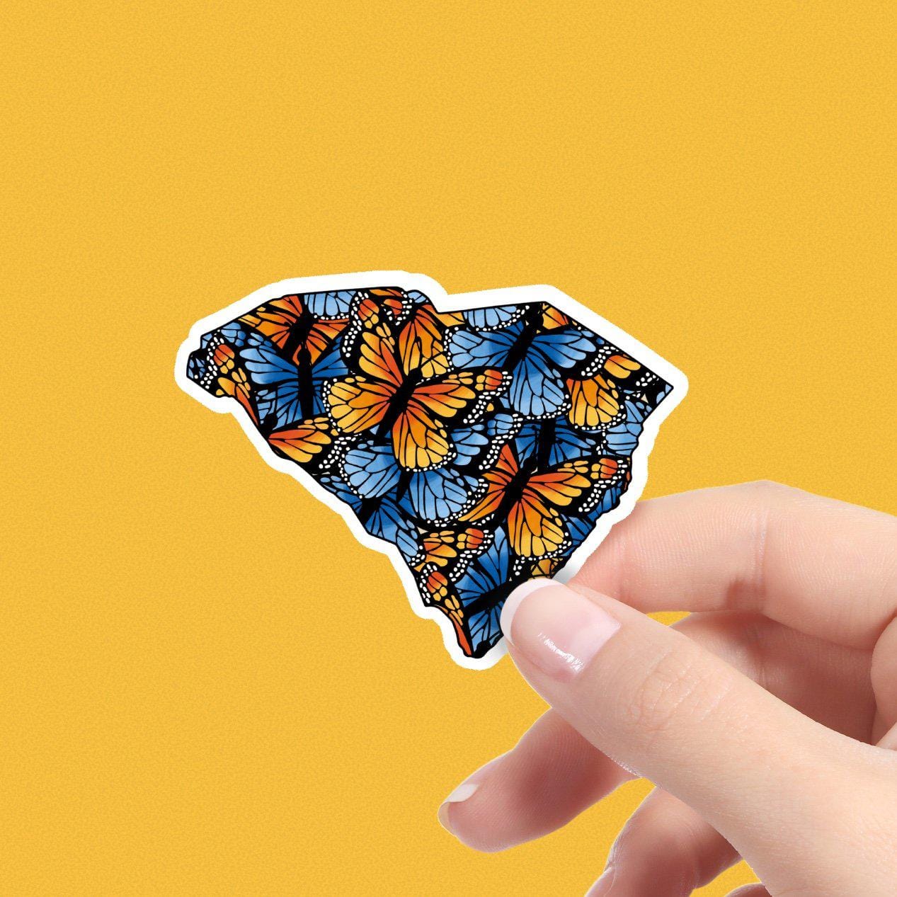  South Carolina Butterfly Pattern Sticker、mySite、elrpsem3k