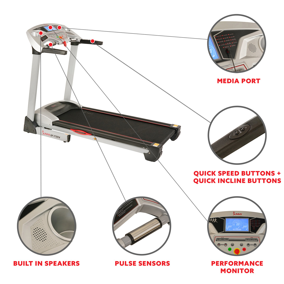  High Performance Treadmill w/ 15 Auto Incline Levels & Body Fat Function、mySite、ghnorth