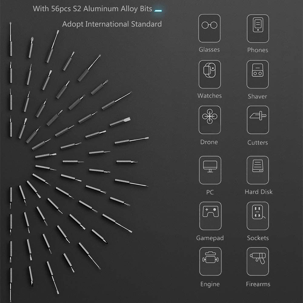  Xiaomi Wowstick 1F+ Dual Mode Cordless 69 Piece Electric Screwdriver Set、mySite、merchandisen