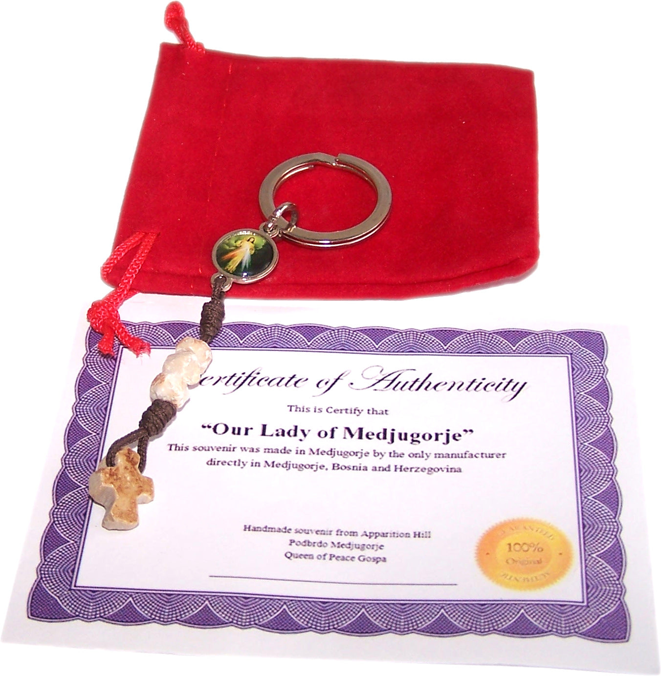  MEDJUGORJE - Peace Peace Peace keys ring from Apparation hill stones and ship...、mySite、elrpsem3k