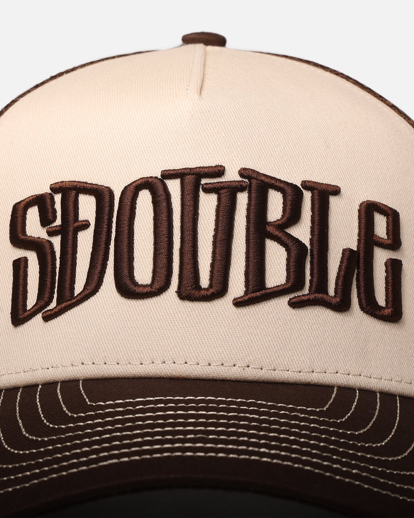 S Double Mid-Block Curved Peak Trucker Strapback Natural、mySite、zt4zffjzw