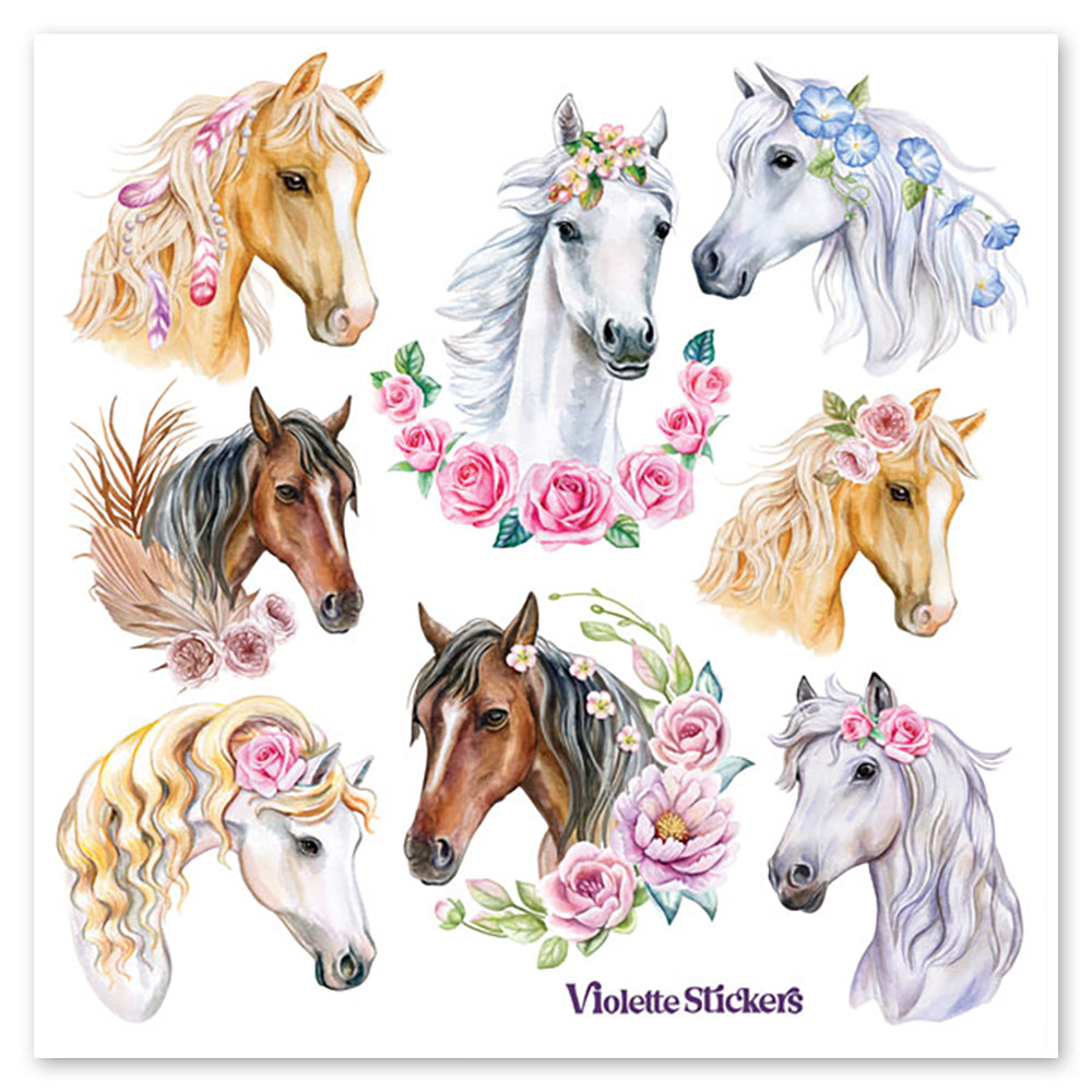  Horses with Garlands Stickers、mySite、ghnorth