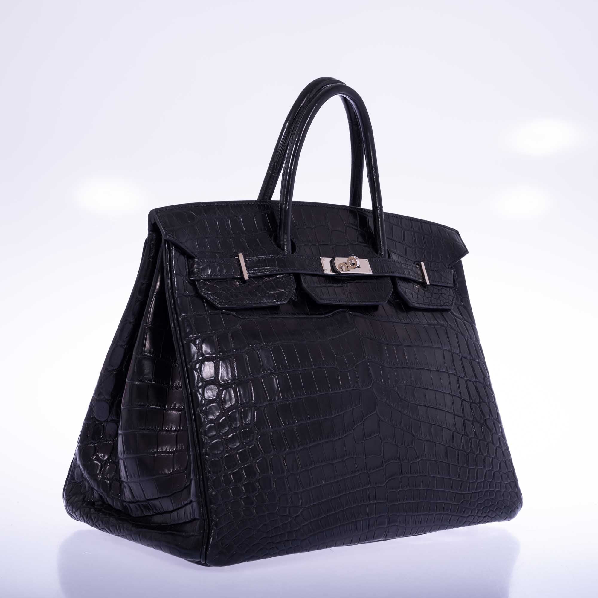 Hermès Birkin 40 Black Matte Porosus Crocodile Palladium Hardware、mySite、garminoutage.com