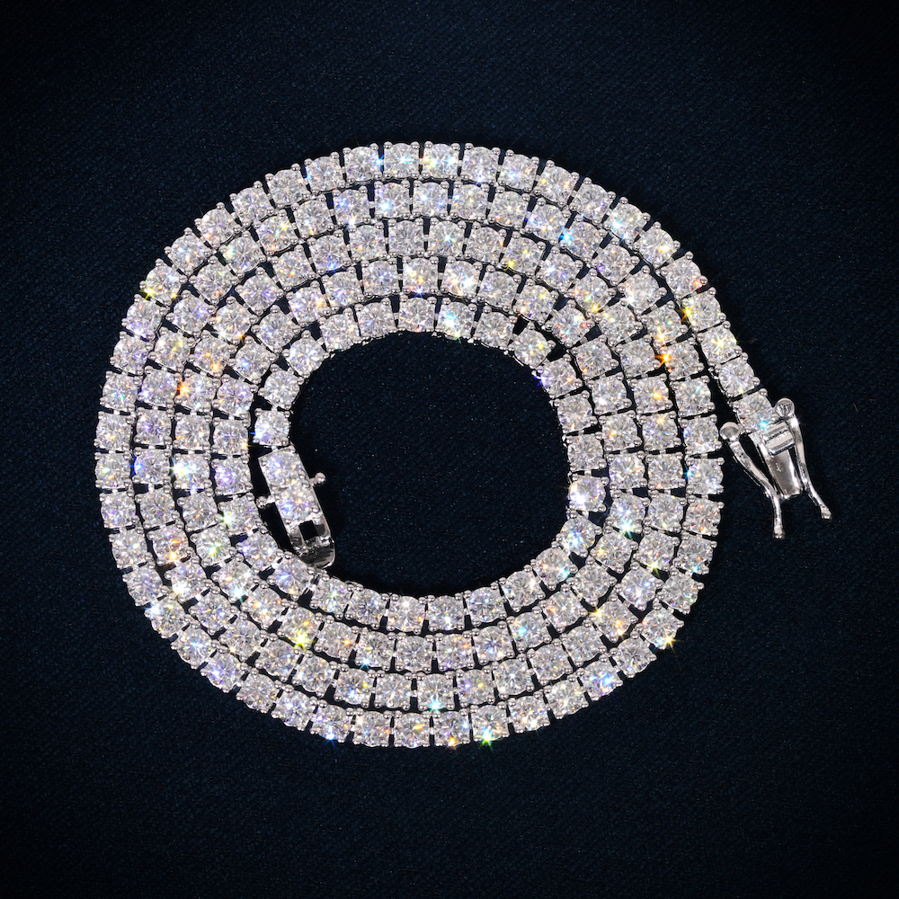 2MM Moissanite Tennis Chain 14K Gold、mySite、hinf8tx79