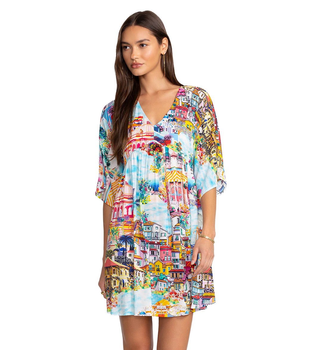 Johnny Was Women's Cannes A-Line Cover Up Dress、mySite、noshort