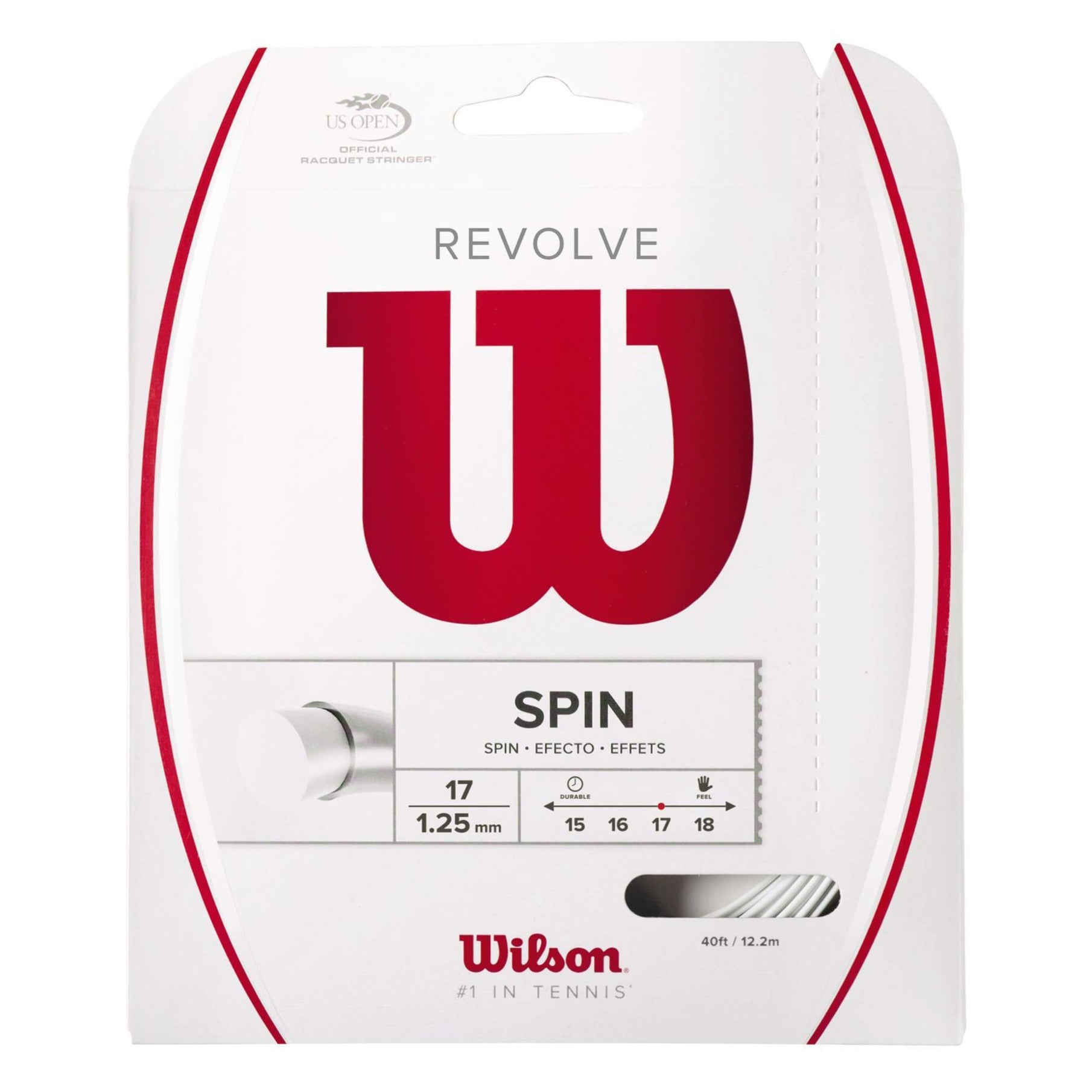 Wilson Revolve 17/1.25 Tennis String (White)