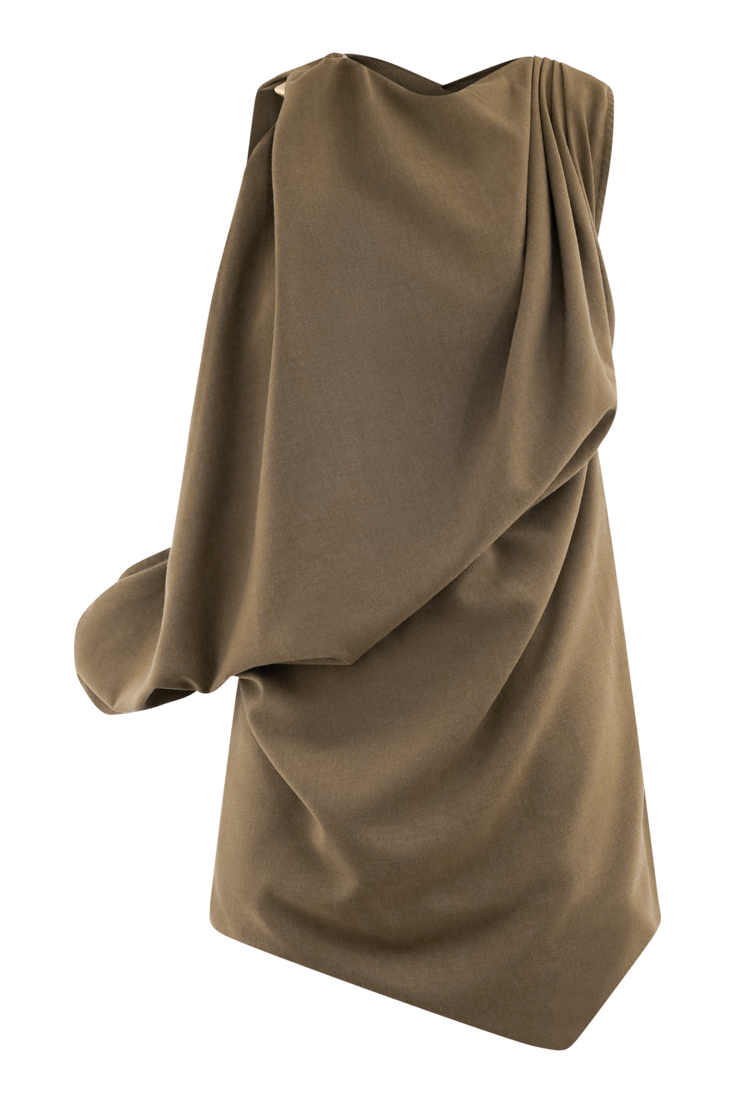 Gabriella Draped Mini Dress - Light Brown Marle、mySite、solidvoid