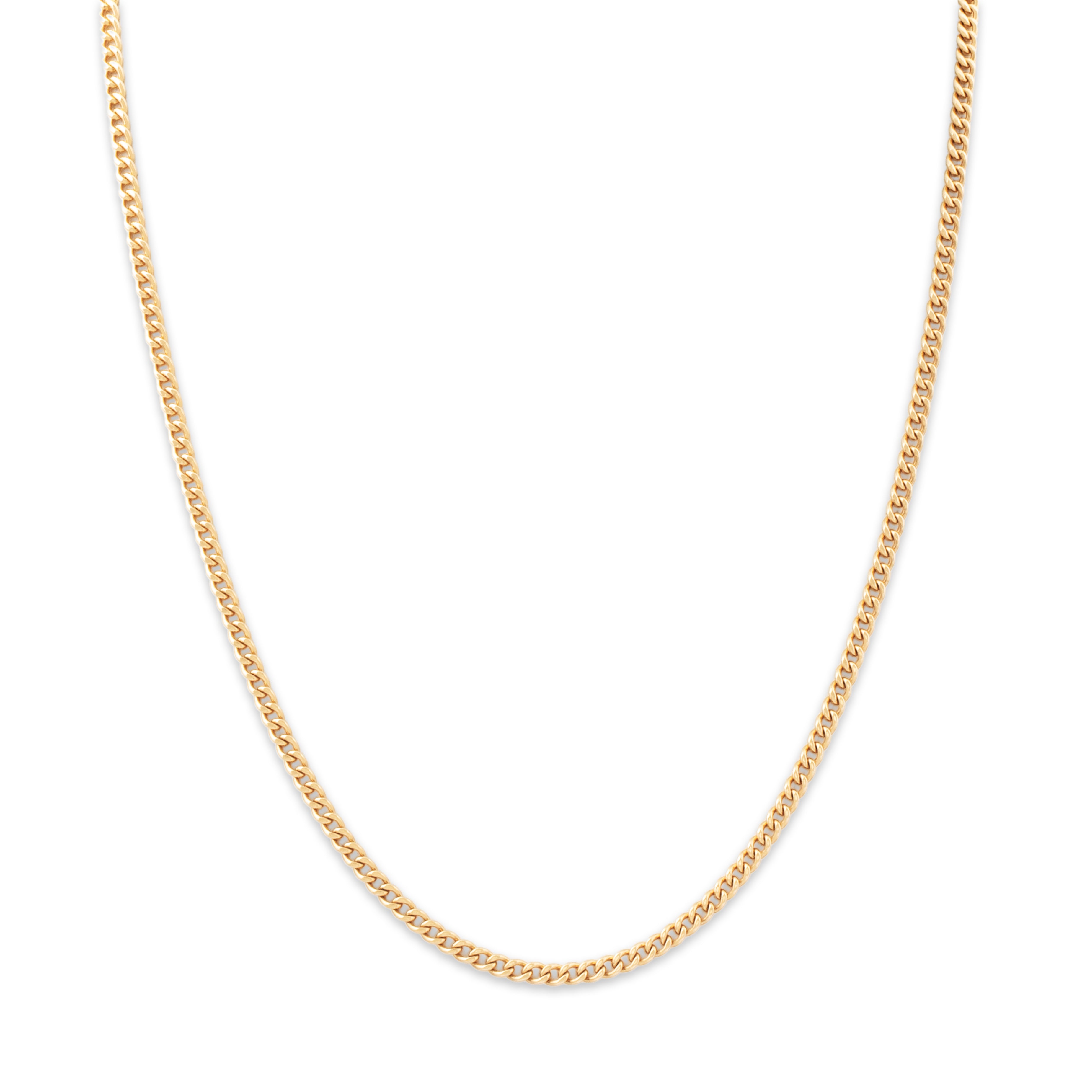 Vintage 14k Yellow Gold Perfect Curb Chain Necklace 15.75、mySite、hinf8tx79