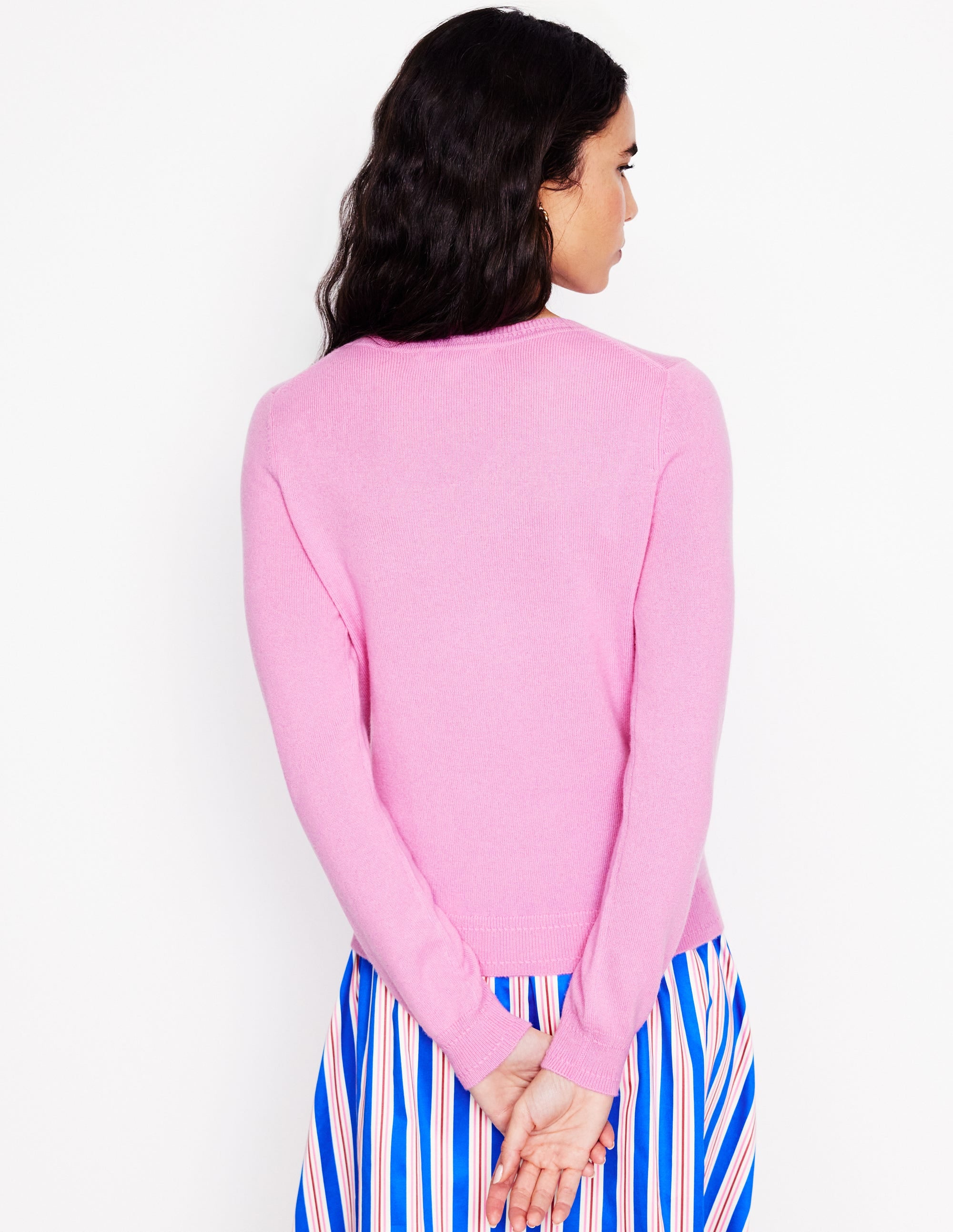  Eva Cashmere Crew Neck Jumper-Meadowsweet Pink、mySite、ashleygrahame