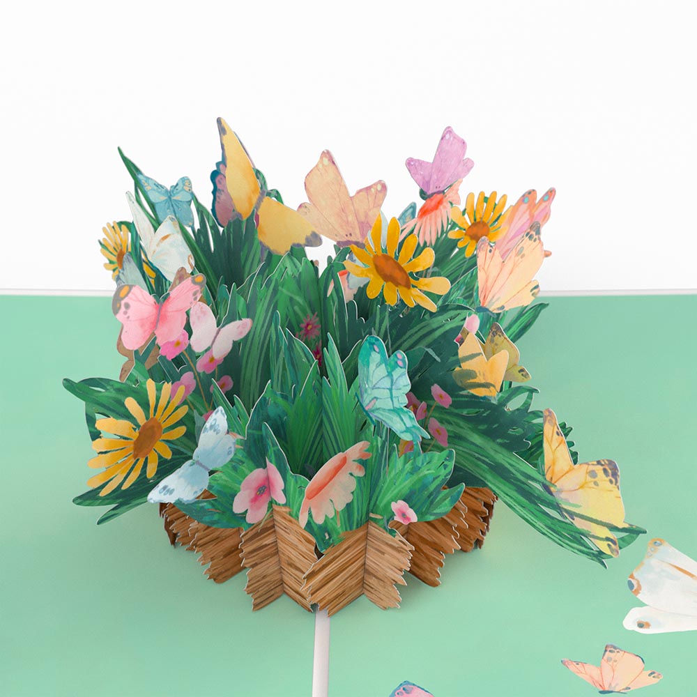 Happy Mother’s Day Butterfly Basket Pop-Up Card、mySite、solidvoid