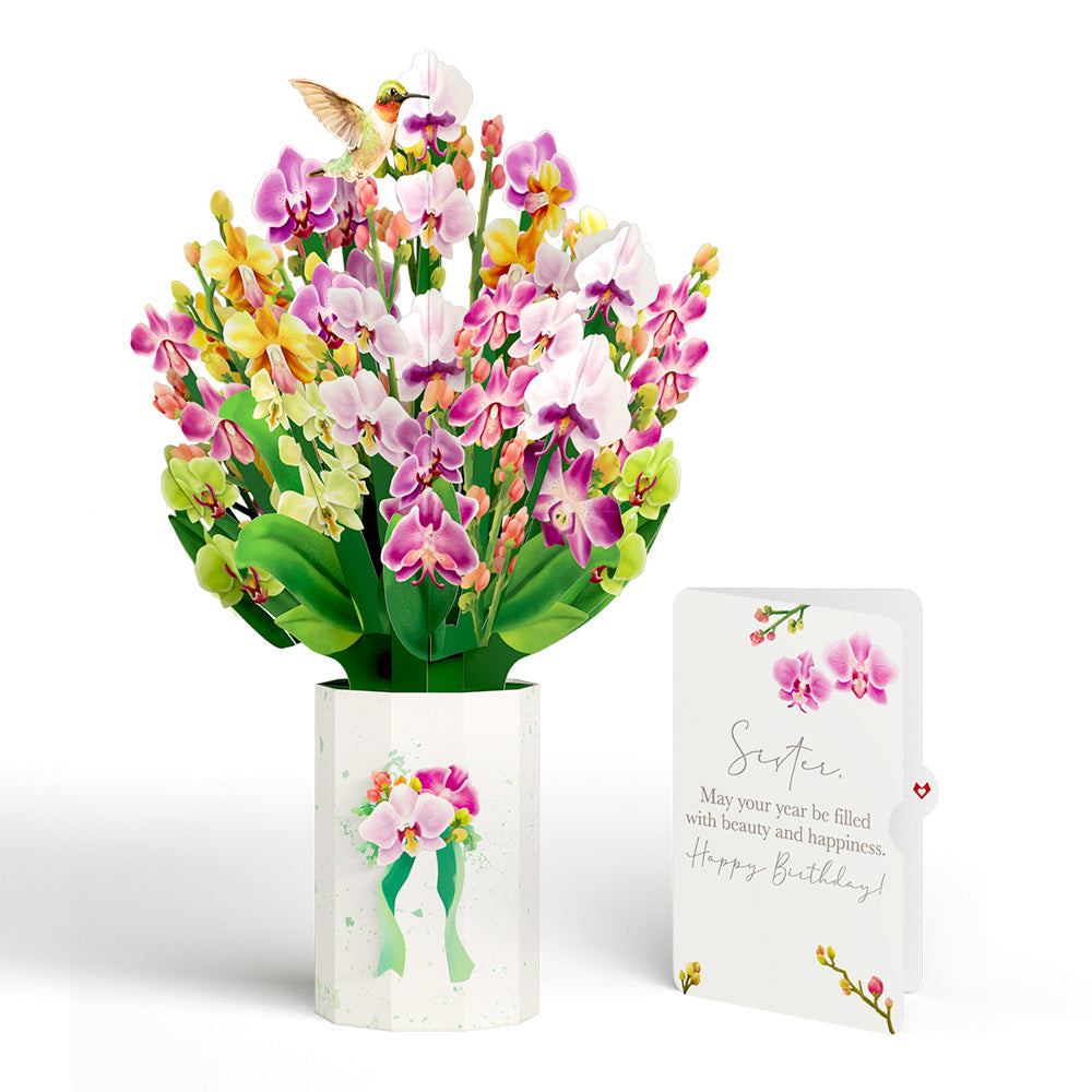 Orchid Birthday Bouquet and Sentiment Set for Sister、mySite、solidvoid