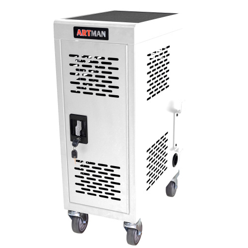 16-Compartment Removable Locking Charging Cabinet for Laptop, Chromebook-Black、、casual