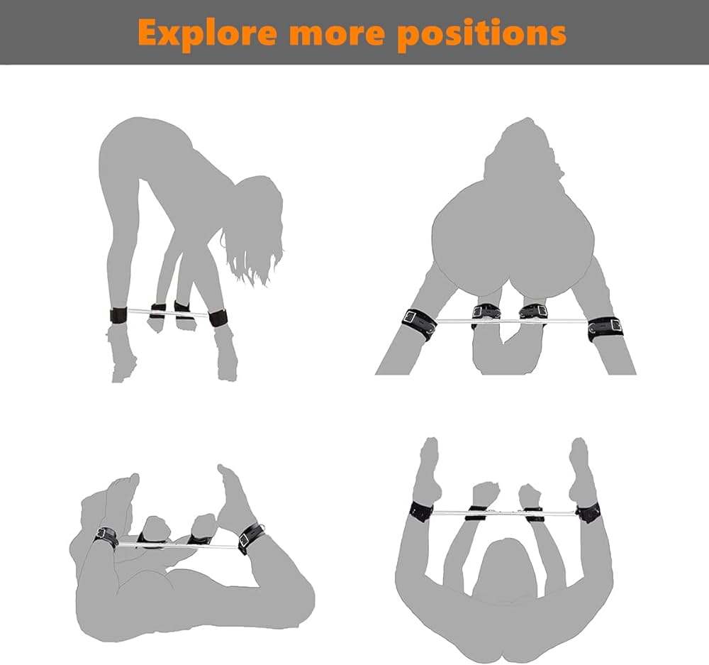 Kink 4 Way Bondage Spreader T-Frame Bar | Hand & Foot Lock | BDSM Couple、mySite、bottomscart