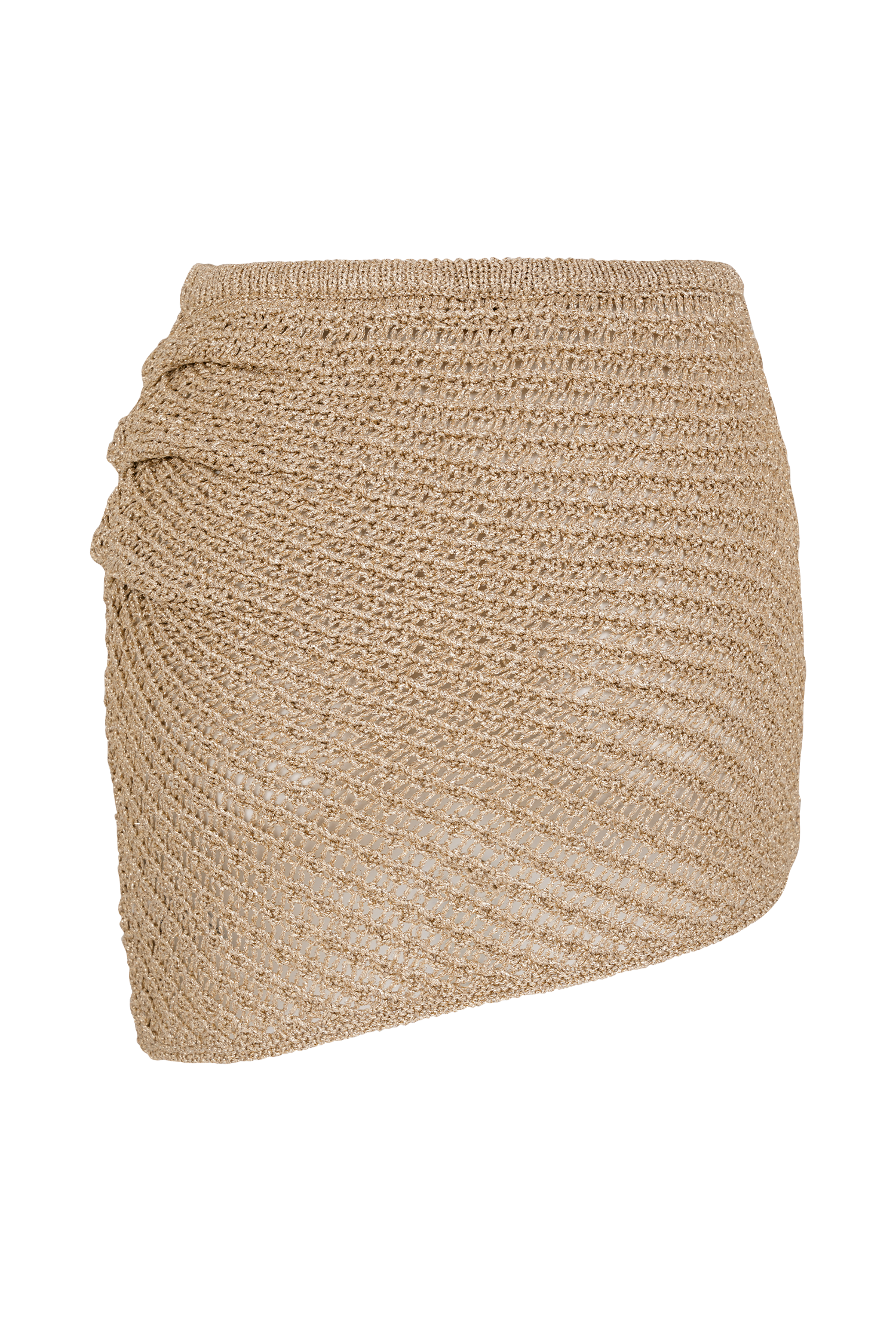 Waverley Metallic Knit Mini Skirt - Gold、mySite、solidvoid