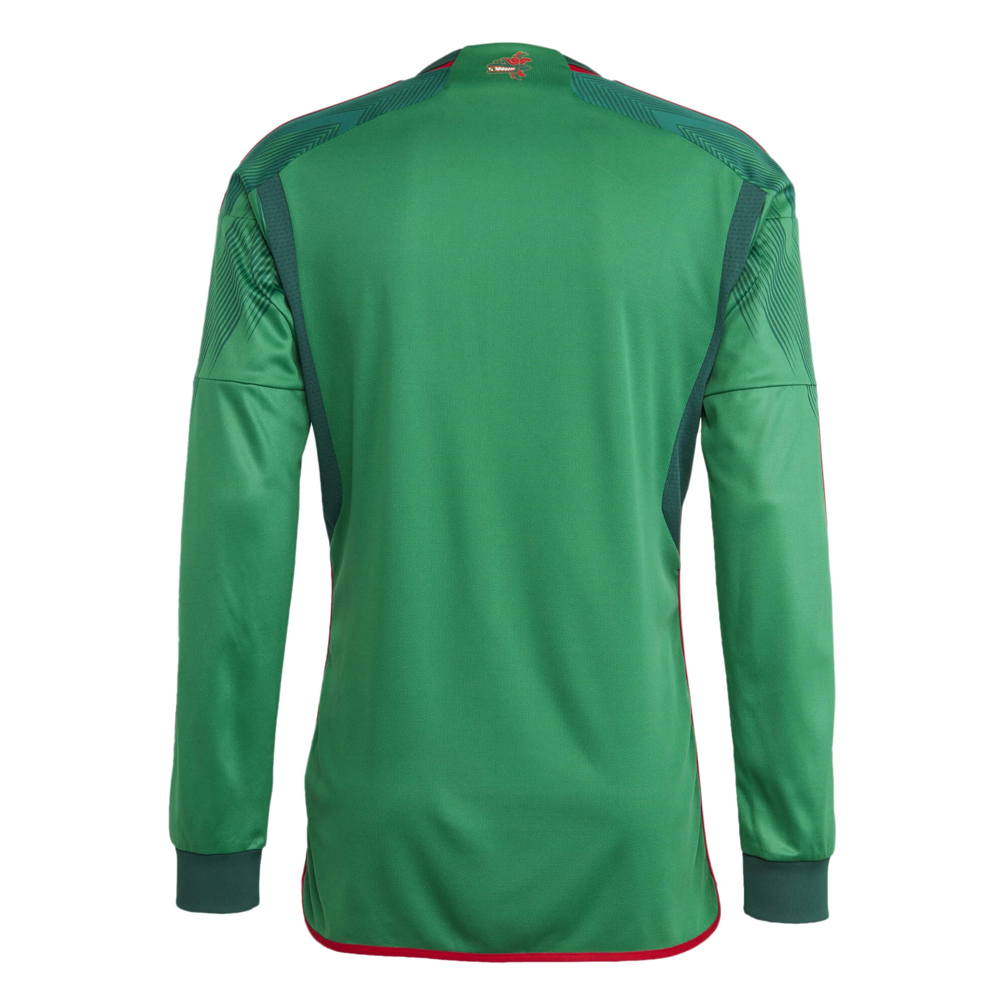 adidas Men's Mexico 2022 Home Long Sleeve Jersey Vivid Green/Green、mySite、noshort