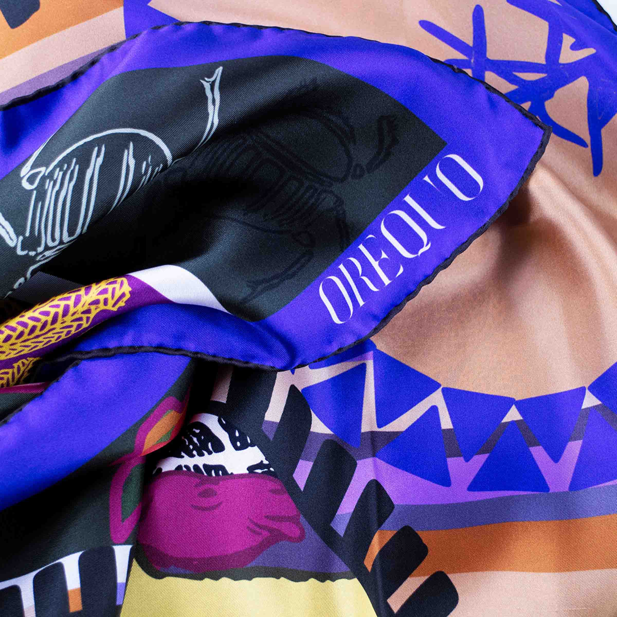 Silk and Cashmere Stole AFRICA by Orequo、mySite、neckold