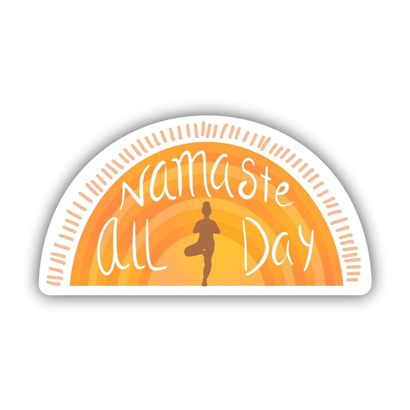  Namaste All Day Yoga Sticker、mySite、ghnorth
