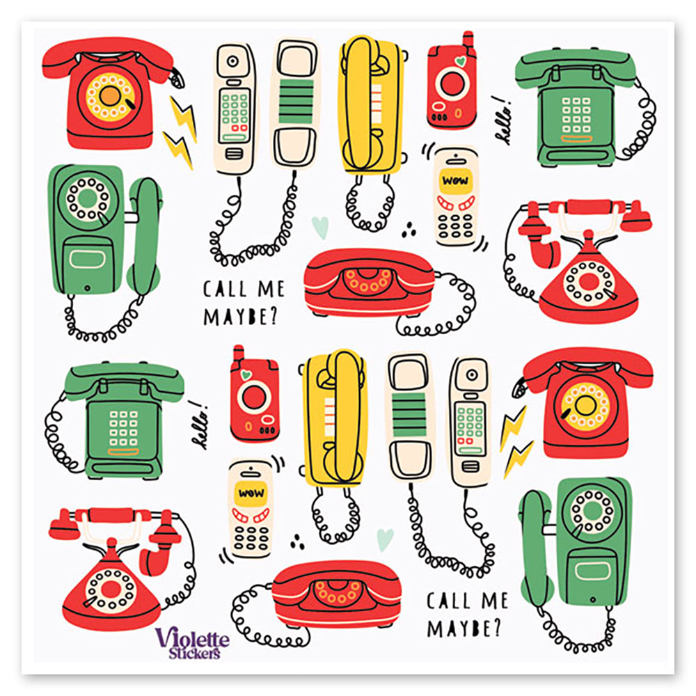  Retro Phones Stickers、mySite、ghnorth