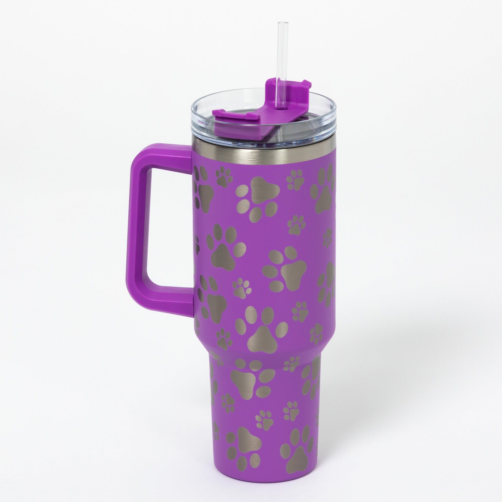 Paw Print Vacuum Sealed Stainless Steel Tumbler - 40 oz、mySite、camillekostekn