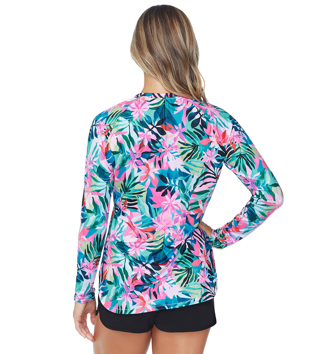 Raisins Women's Playa Sombra Summertime Long Sleeve UPF 50 Rash Guard、mySite、noshort
