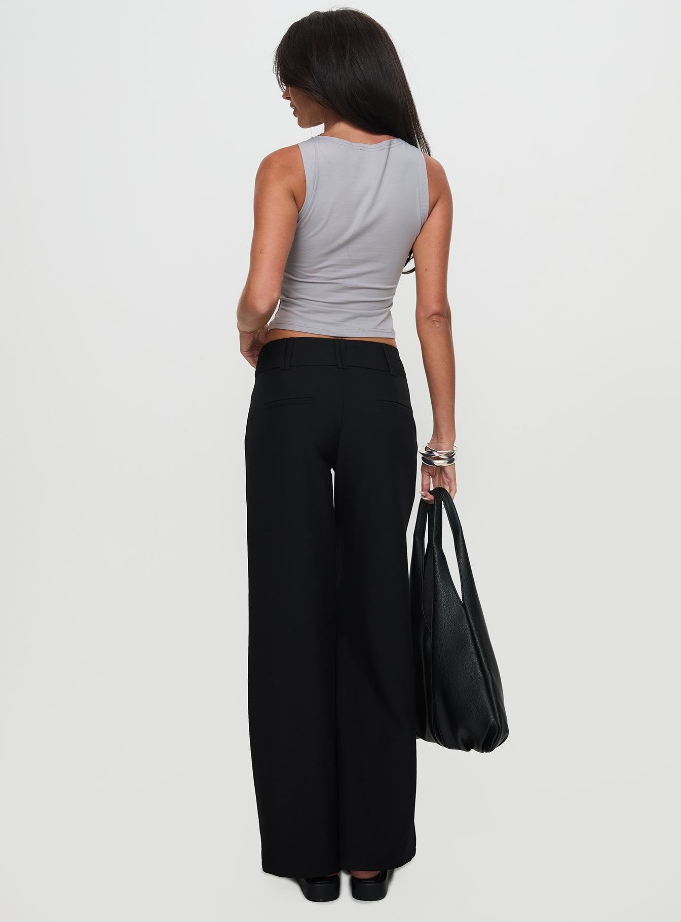 Two Lovers Low Rise Pants Black Tall、mySite、solidvoid