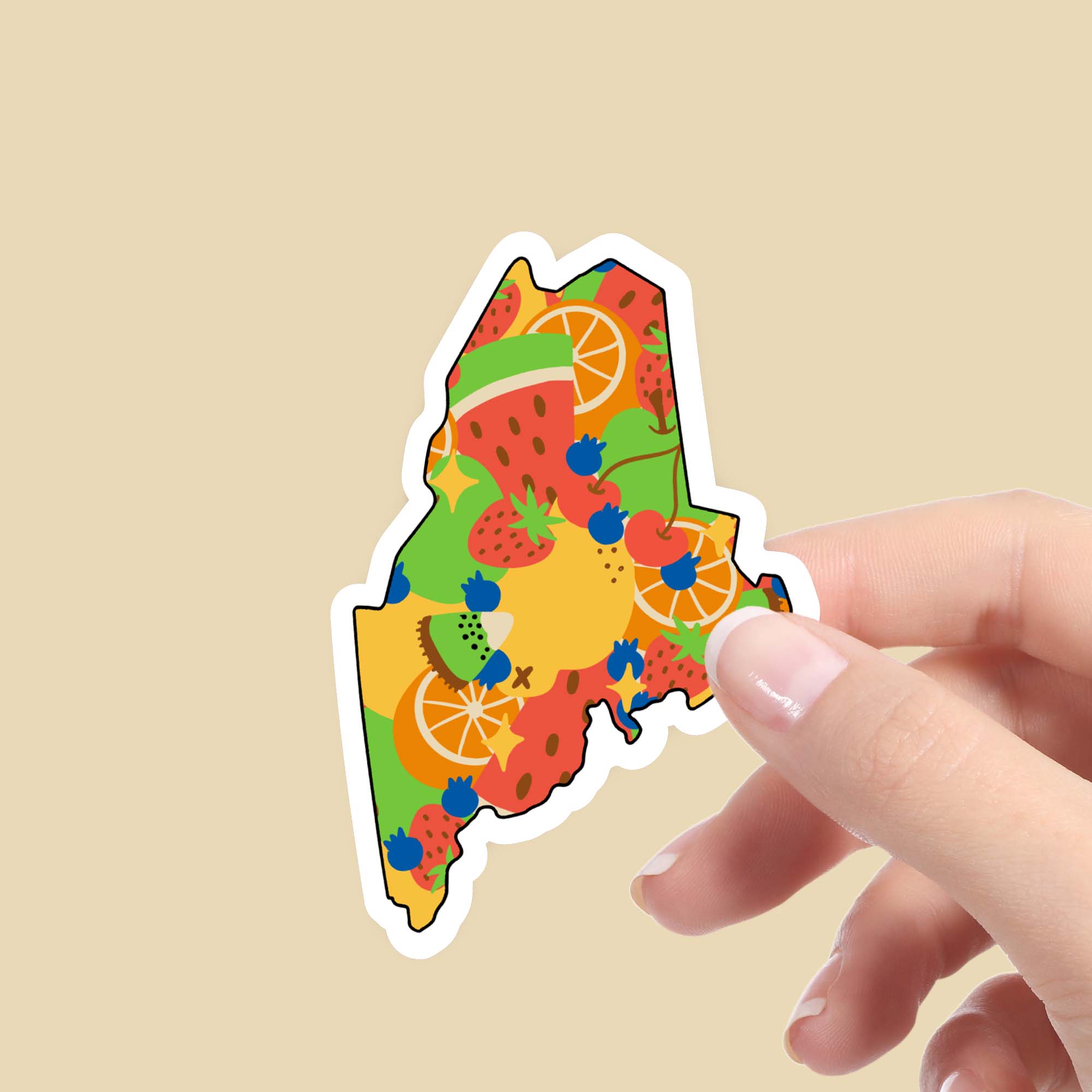  Maine Fruit Pattern Sticker、mySite、ghnorth