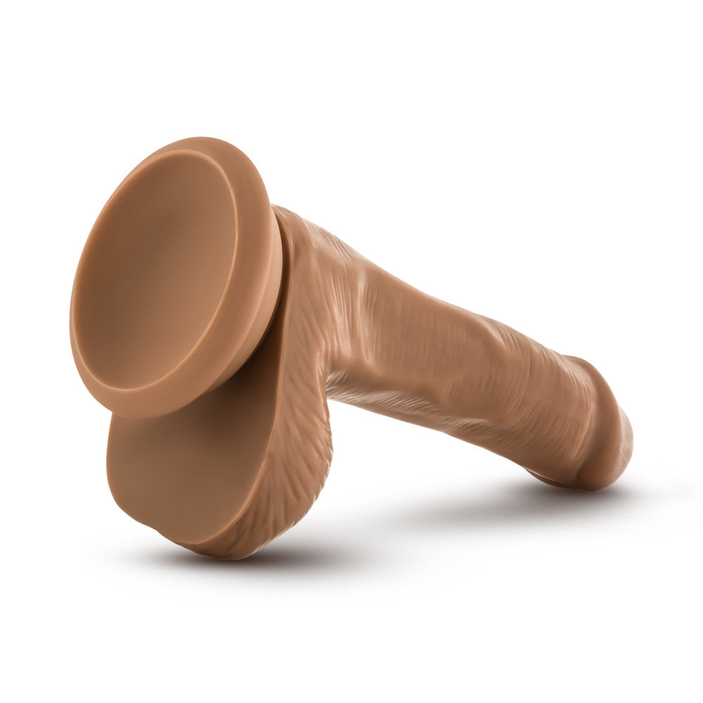 Coverboy™ By Blush® | Captain Mike Realistic Mocha 6.5-Inch Long Dildo With Balls & Suction Cup Base、mySite、bottomscart