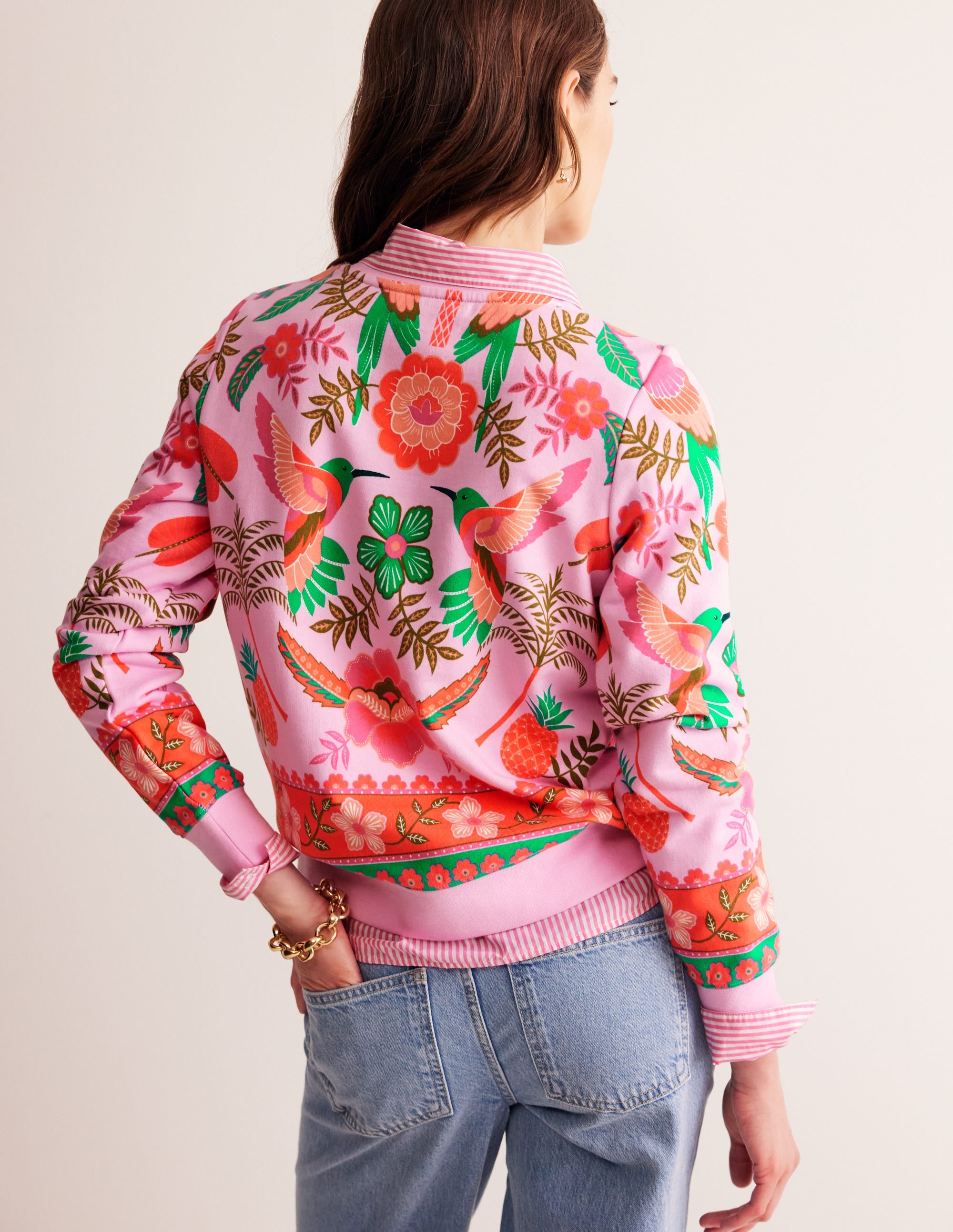  Hannah Printed Sweatshirt-Sweet Lilac, Tropic Parrot、mySite、ashleygrahame