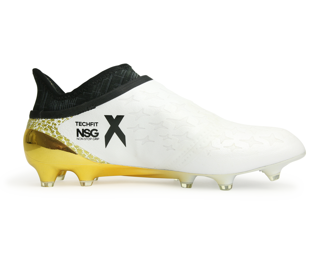 adidas Men's X 16+ PURECHAOS FG White/Core Black/Gold Metalic、mySite、noshort