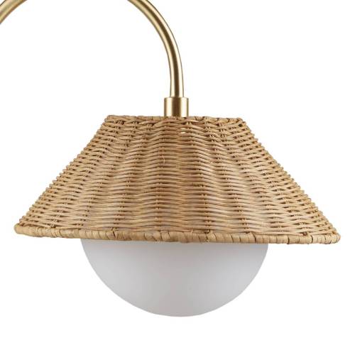 Rattan Weave Shade Table Lamp Gold/Natural See below、、eastwooduniform