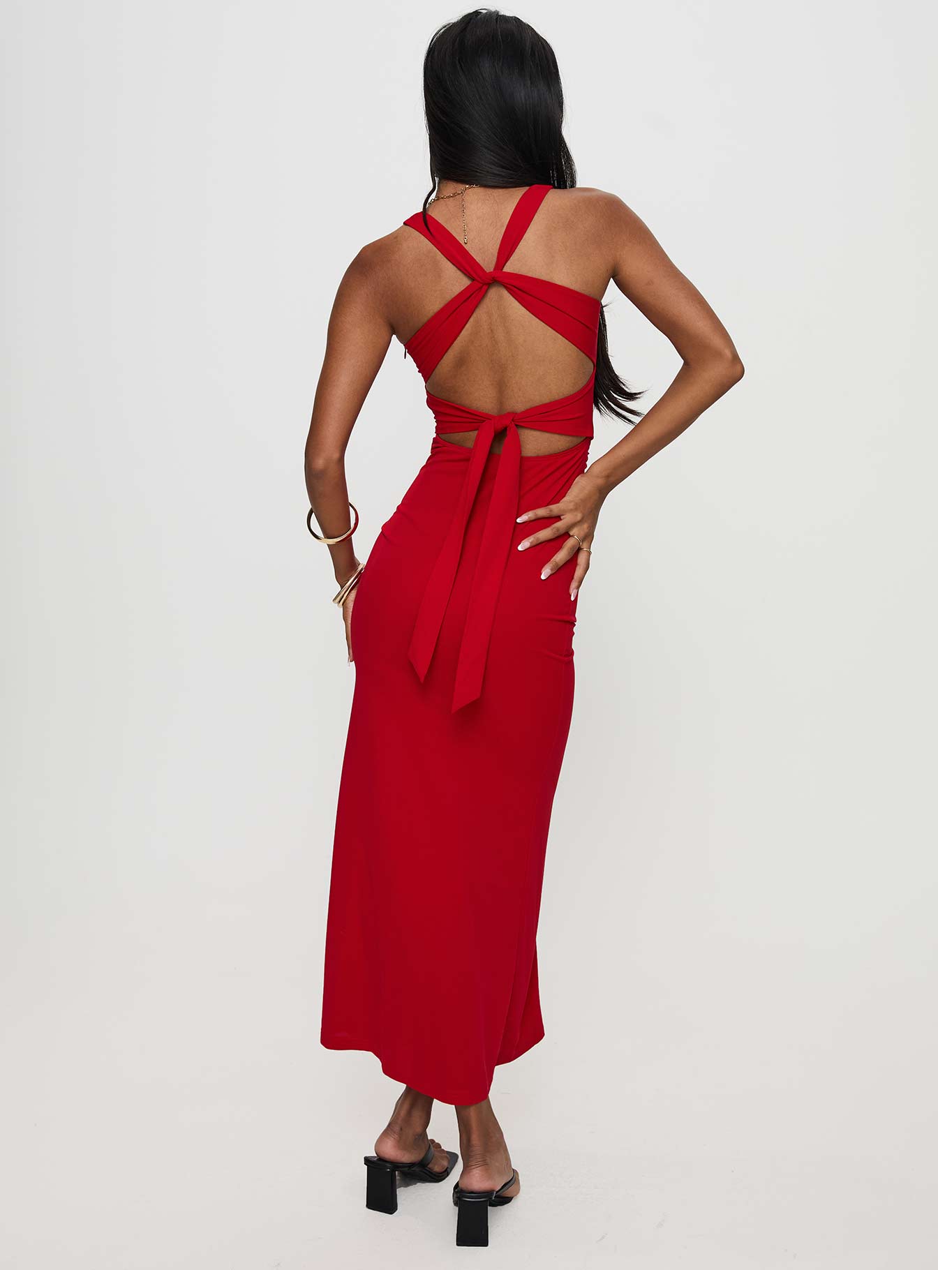 Mesmerise Halter Maxi Dress Red、mySite、solidvoid