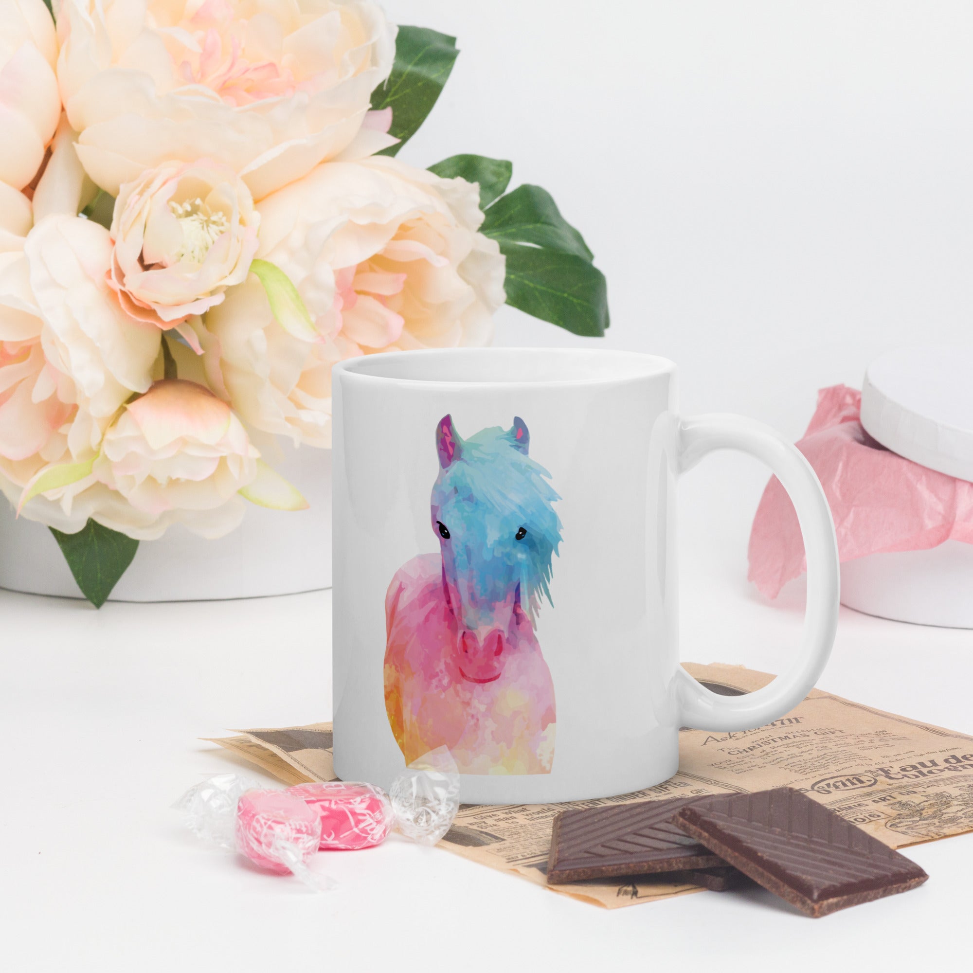 Horse in Sweet Pastels Mug、mySite、camillekostekn