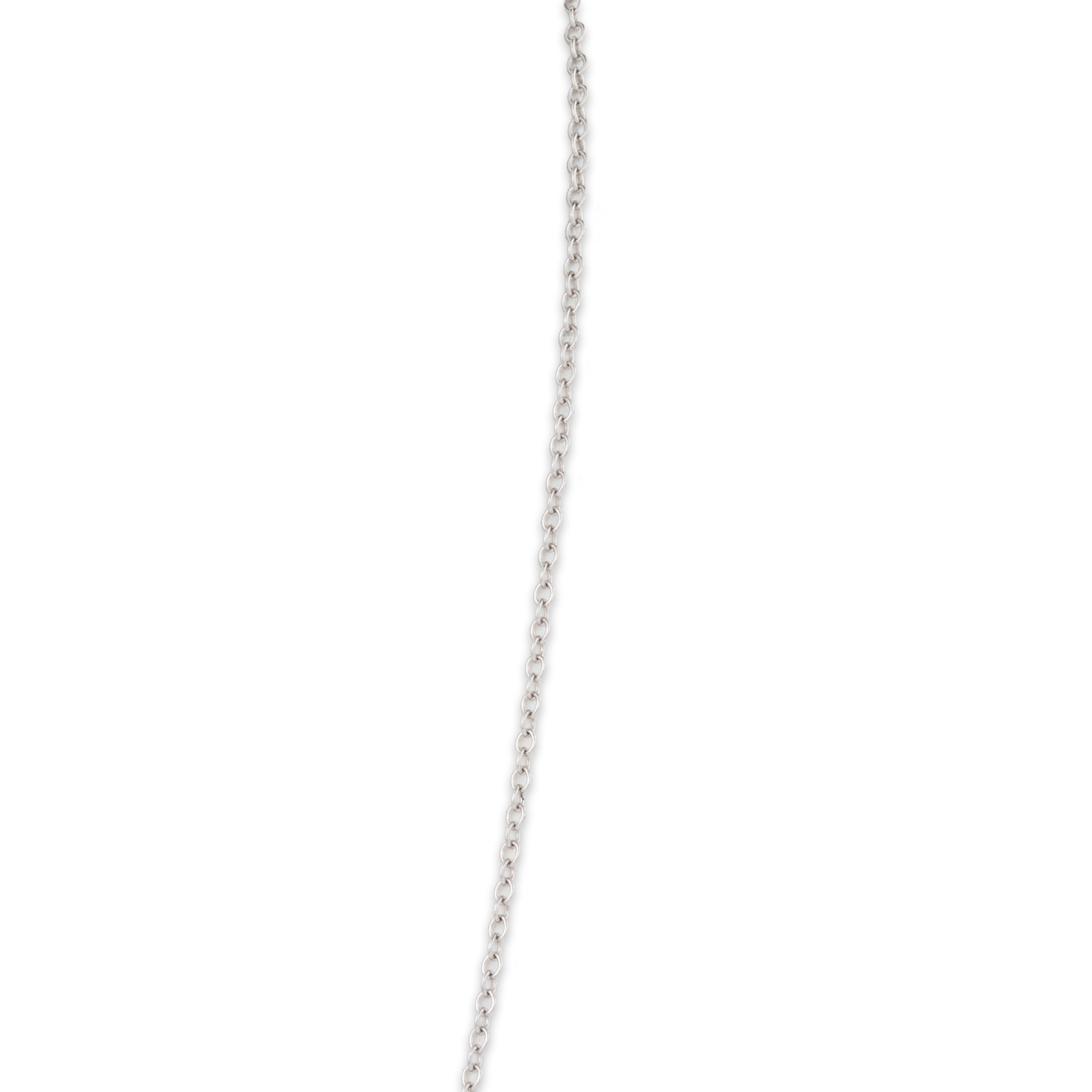 Estate 14k White Gold Cable Chain Necklace 16-18、mySite、hinf8tx79