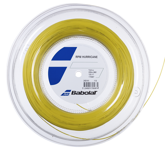 Babolat RPM Hurricane 17/1.25 Tennis String Reel (Yellow)